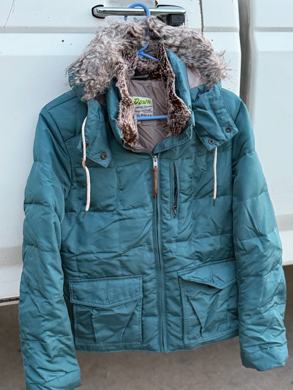 Eddie Bauer 550 Down Jacket Womens Medium Dark Teal Yukon Vintage Womens medium